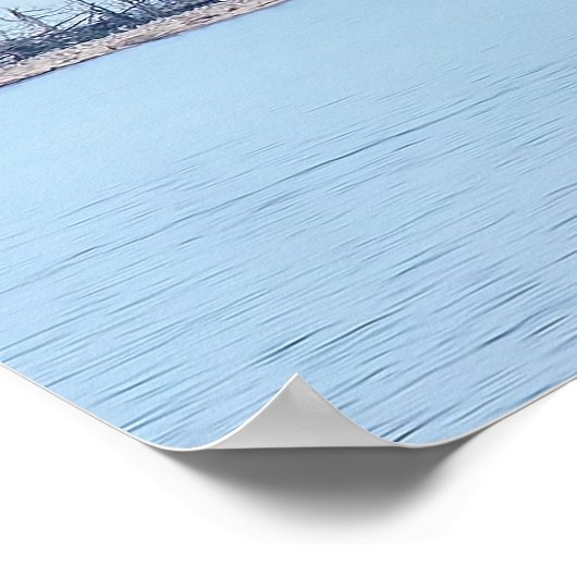 Pilotinsel Leuchtturmwerbung Poster (Ecke)