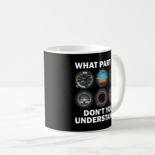 Pilotinstrumente für Luftfahrzeuge Kaffeetasse (VorderseiteRechts)