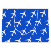 Pilotlampen für Funky White Flugzeug Große Geschenktüte (Vorderseite)