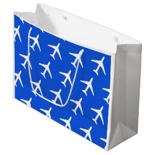 Pilotlampen für Funky White Flugzeug Große Geschenktüte