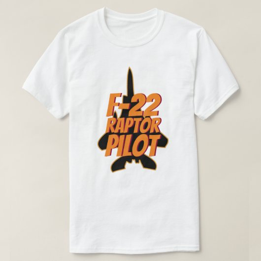Pilotmilitär-Düsenjäger des Raubvogel-F-22 T-Shirt (Design vorne)