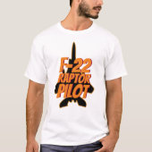 Pilotmilitär-Düsenjäger des Raubvogel-F-22 T-Shirt (Vorderseite)