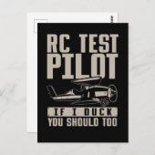 Pilotmodell für RC-Spaß-Flugzeug Postkarte (Vorne/Hinten)