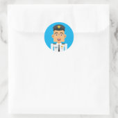 Piloto Runder Aufkleber (Tasche)