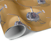 Pilotpapier zum Coolen Auswahlen von Hubschraubern Geschenkpapier (Rolleneckpunkt)