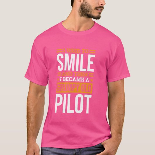 Pilotprogramm, das ich zum Lächeln von Flugzeugdes T-Shirt (Vorderseite)