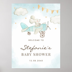 Pilotprogramm für Babymäuse mit Wasserfarbe Blue B Poster