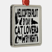 Pilotprogramm für Cat Lover-Hubschrauber Ornament Aus Metall (Rechts)