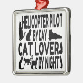 Pilotprogramm für Cat Lover-Hubschrauber Ornament Aus Metall (Links)