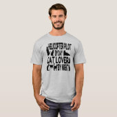 Pilotprogramm für Cat Lover-Hubschrauber T-Shirt (Vorne ganz)