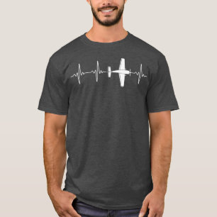 Pilotprogramm für das RC-Flugzeug Herzschlag Funk T-Shirt