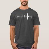 Pilotprogramm für das RC-Flugzeug Herzschlag Funkg T-Shirt (Vorderseite)