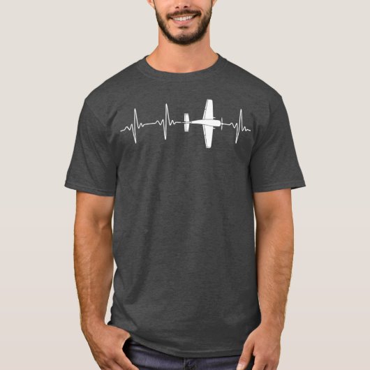 Pilotprogramm für das RC-Flugzeug Herzschlag Funkg T-Shirt (Vorderseite)