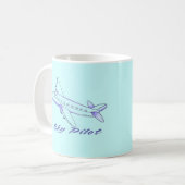 Pilotprogramm für den blauen Flugflieger Kaffeetasse (Vorderseite Links)