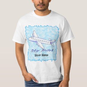 Pilotprogramm für den blauen Flugflieger T-Shirt
