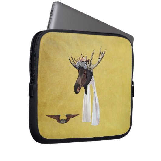 Pilotprogramm für den Flug von Elch Laptopschutzhülle (Vorne Rechts)