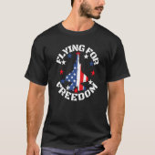 Pilotprogramm für die Fliege von "Freedom American T-Shirt (Vorderseite)