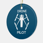 Pilotprogramm für Drohne in Klassen Keramik Ornament (Links)