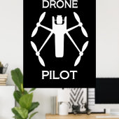 Pilotprogramm für Drohne in Klassen Poster (Heimbüro)