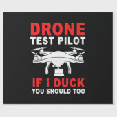 Pilotprogramm für Drohnenprüfungen Geschenkpapier (Flach)