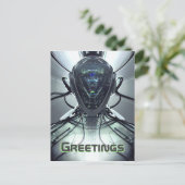 Pilotprogramm für Droid-Fighter-Kämpfer im virtuel Postkarte (Stehend Vorderseite)