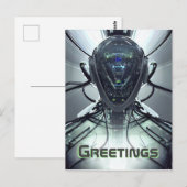 Pilotprogramm für Droid-Fighter-Kämpfer im virtuel Postkarte (Vorne/Hinten)