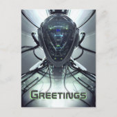 Pilotprogramm für Droid-Fighter-Kämpfer im virtuel Postkarte (Vorderseite)