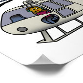 Pilotprogramm für Dunkelhubschrauber Poster (Ecke)