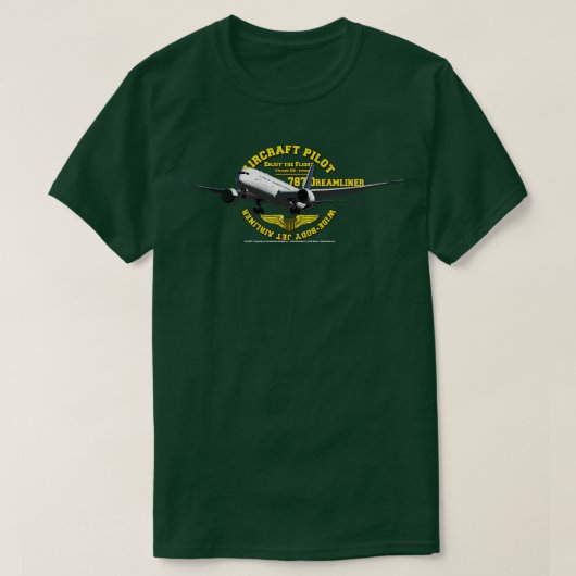 Pilotprogramm für ein Dreamliner 787 T-Shirt (Design vorne)