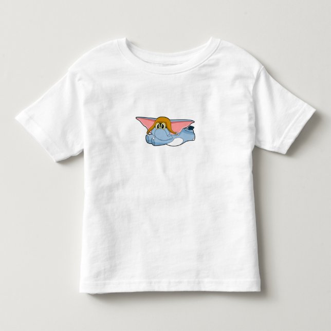 Pilotprogramm für Elefanten Kleinkind T-shirt (Vorderseite)