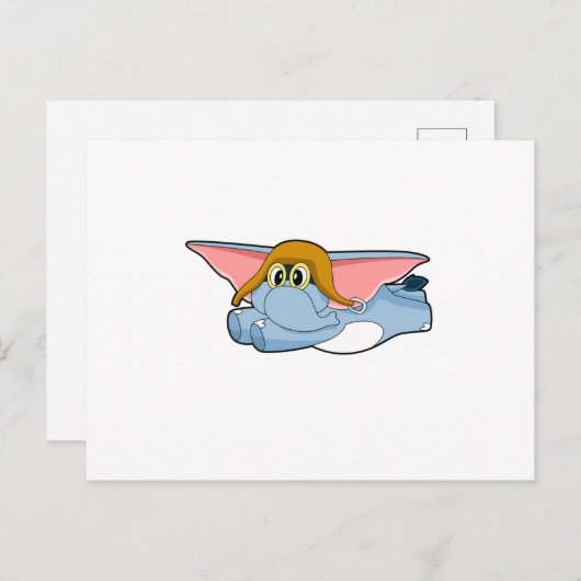 Pilotprogramm für Elefanten Postkarte (Vorne/Hinten)