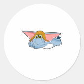 Pilotprogramm für Elefanten Runder Aufkleber (Vorderseite)