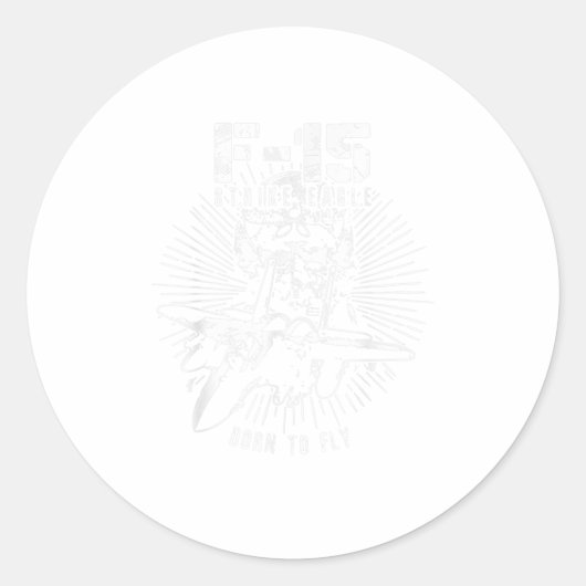 Pilotprogramm für F15-Strike-Adler-Jet-Kampfjets Runder Aufkleber (Vorderseite)