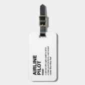 Pilotprogramm für Fluggesellschaften - Definition Gepäckanhänger (Vorderseite vertikal)