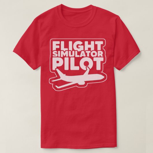 Pilotprogramm für Flugsimulatoren T-Shirt (Design vorne)