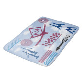 Pilotprogramm für Flugsymbolen Badematte (Schrägansicht)