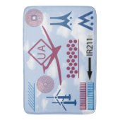 Pilotprogramm für Flugsymbolen Badematte (Vorderseite Vertikal)