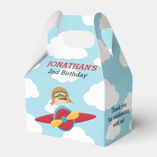 Pilotprogramm für Flugzeugfavoriten (blau und rot) Geschenkschachtel (Rückseite)