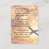 Pilotprogramm für Foto-Sake-Flugzeuge Visitenkarte (Vorderseite)