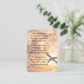 Pilotprogramm für Foto-Sake-Flugzeuge Visitenkarte (Stehend Vorderseite)