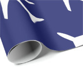 Pilotprogramm für Funky White Flugzeug Blue Backgr Geschenkpapier (Rolleneckpunkt)