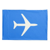 Pilotprogramm für Funky White Flugzeug Blue Backgr Kissenbezug (Rückseite)