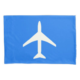 Pilotprogramm für Funky White Flugzeug Blue Backgr Kissenbezug