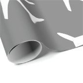 Pilotprogramm für Funky White Flugzeug Grauer Hint Geschenkpapier (Rolleneckpunkt)