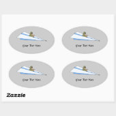 Pilotprogramm für Funny Paper Ovaler Aufkleber (Blatt)