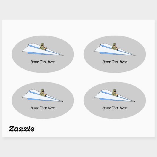 Pilotprogramm für Funny Paper Ovaler Aufkleber (Blatt)