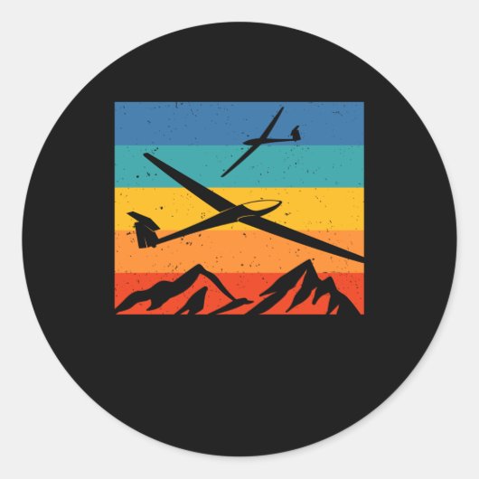 Pilotprogramm für Gleitschirmflieger Runder Aufkleber (Vorderseite)