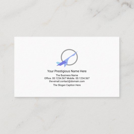 Pilotprogramm für globale Verbindungen im Luftverk Visitenkarte (Rückseite)