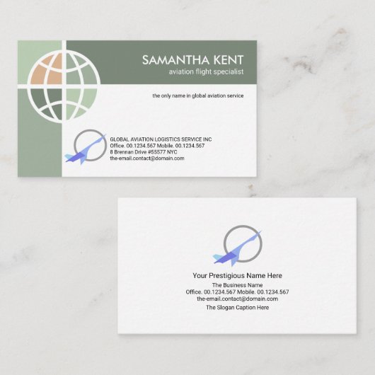 Pilotprogramm für globale Verbindungen im Luftverk Visitenkarte (Vorne/Hinten)