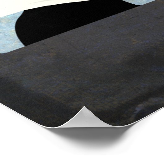 Pilotprogramm für gute Hunde - Schwarzer Hund flie Poster (Ecke)